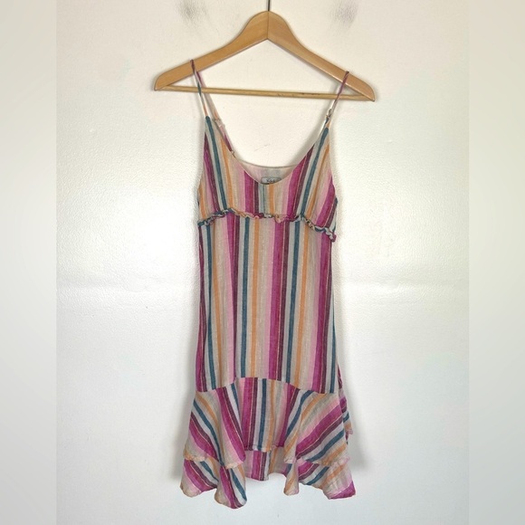 Rails Striped Midi Dress in Pink and White - Picture 2 of 10